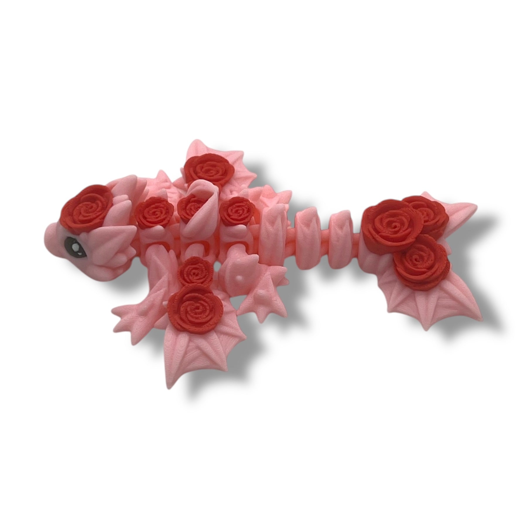 Lovely 5" Tiny Rose Dragon - Articulated 3D Printed Animal Figurine Plastic Decorative Decor Ornaments Nature