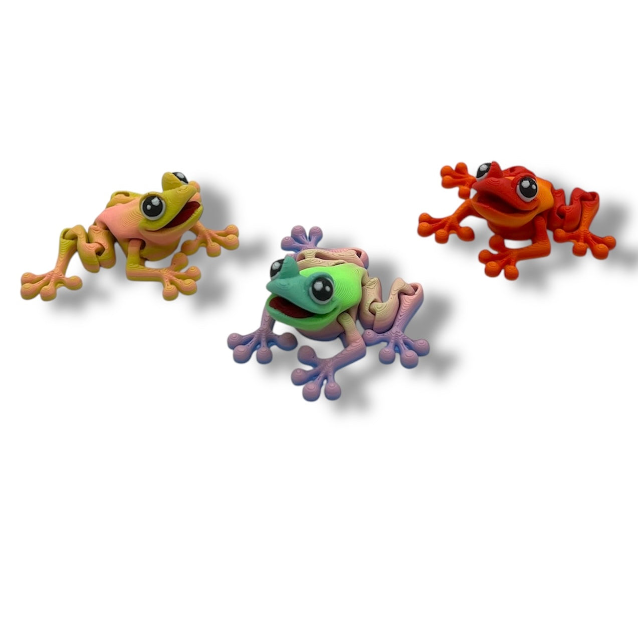 Pocket Pals Magnetic Tree Frog 3 Pack - 3d Printed Articulated Figurine Decor