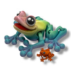 Hoppity CHONKZ 12" Tree Frog - Articulated 3d Printed Figurine