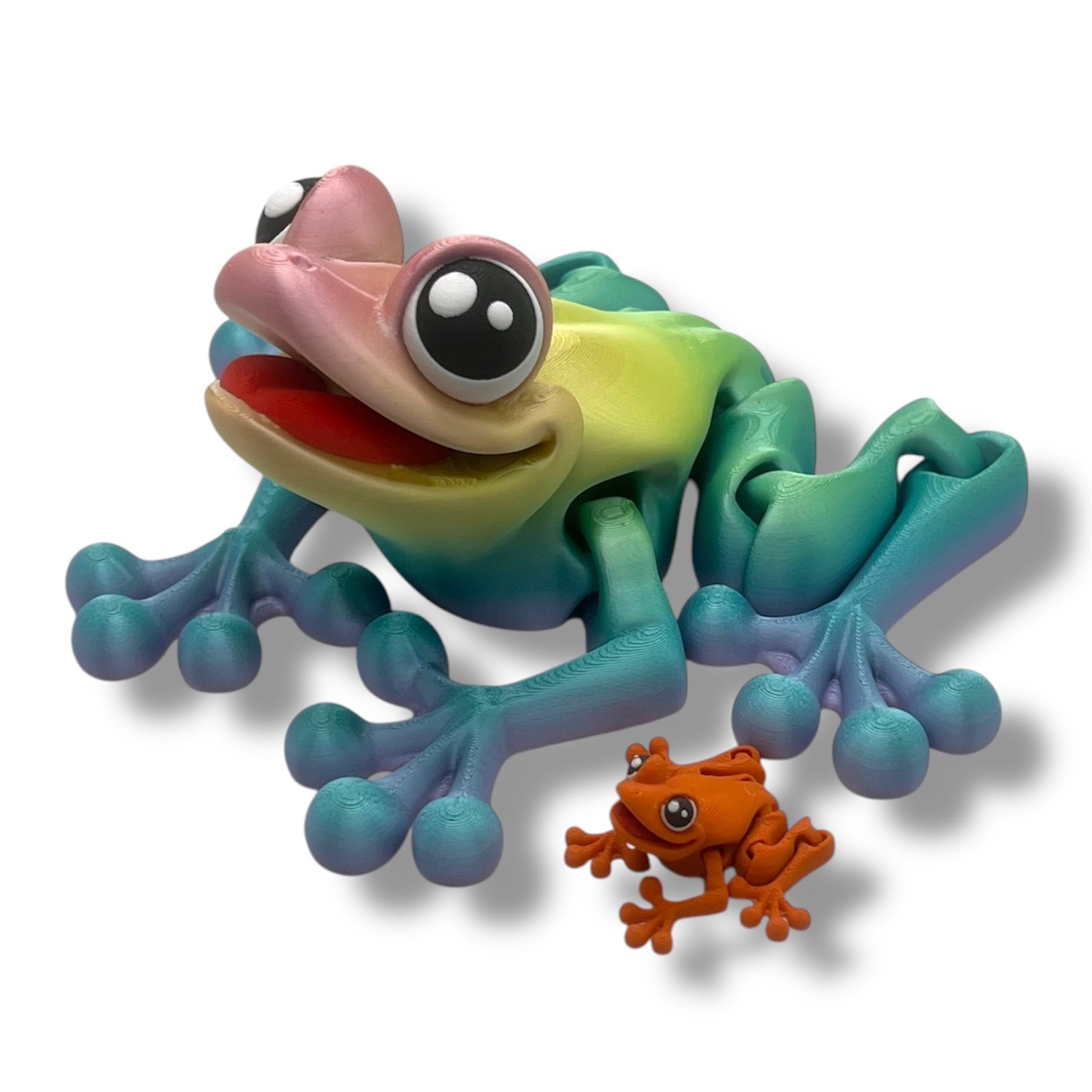 Hoppity CHONKZ 12" Tree Frog - Articulated 3d Printed Figurine