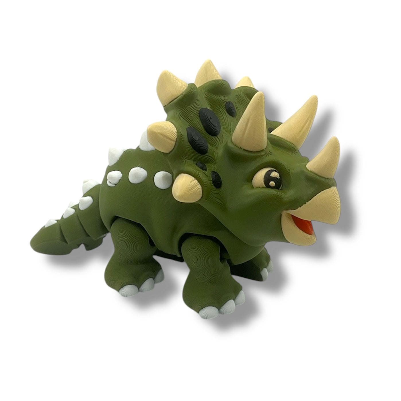 Amazing 6" Triceratops Dinosaur - 3d Printed Articulated Figurine Decor Gift