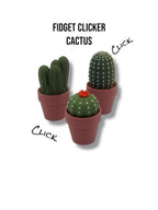 Adorable Fidget Clicker, Spinner and Magnetic Sets - 3d Printed Cactus, Plant and Mushroom Clicky Fidget Decor