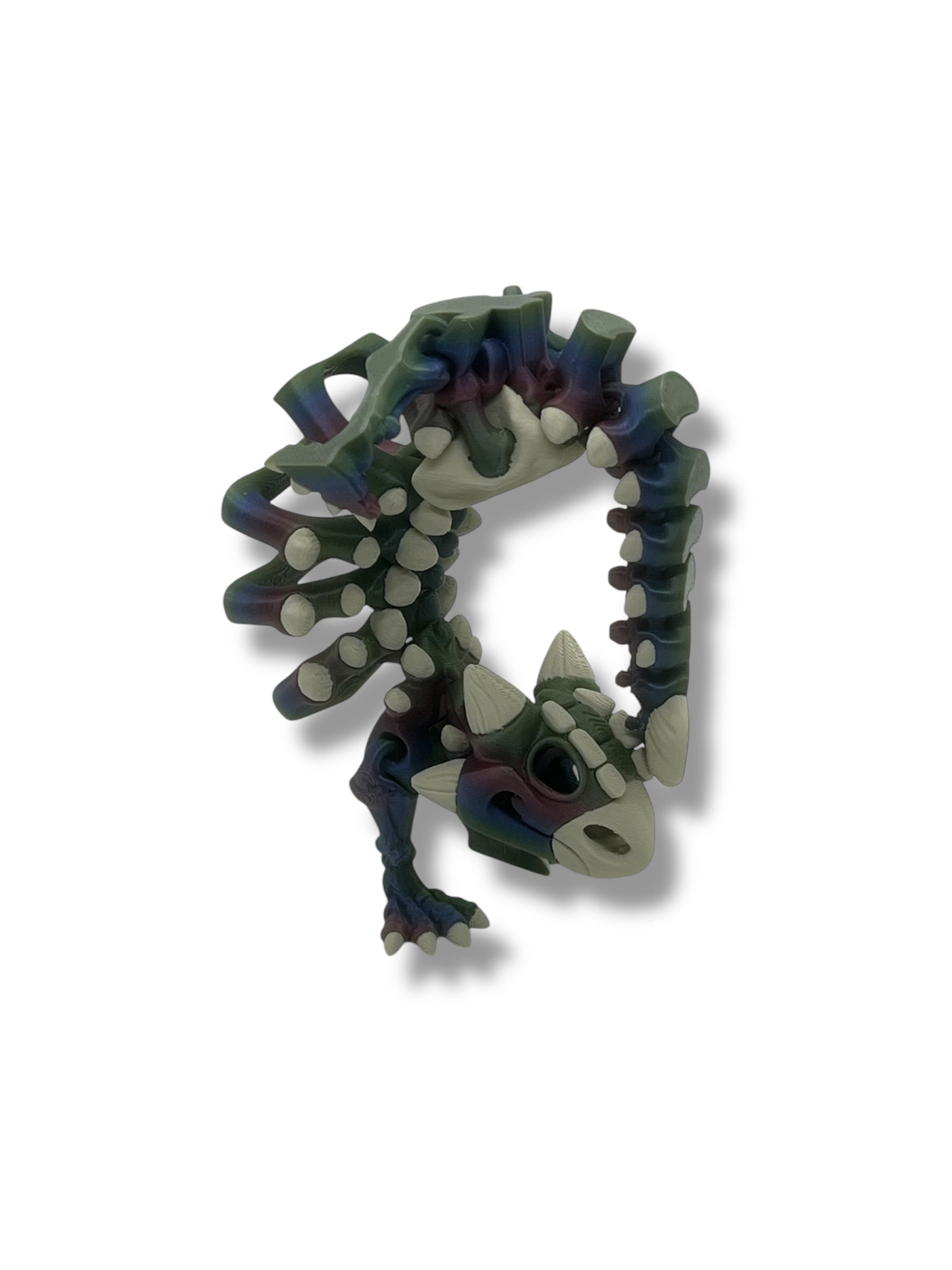 8" Ankylosaurus Dinosaur Skeleton- 3d Printed Articulated Figurine Decor Gift
