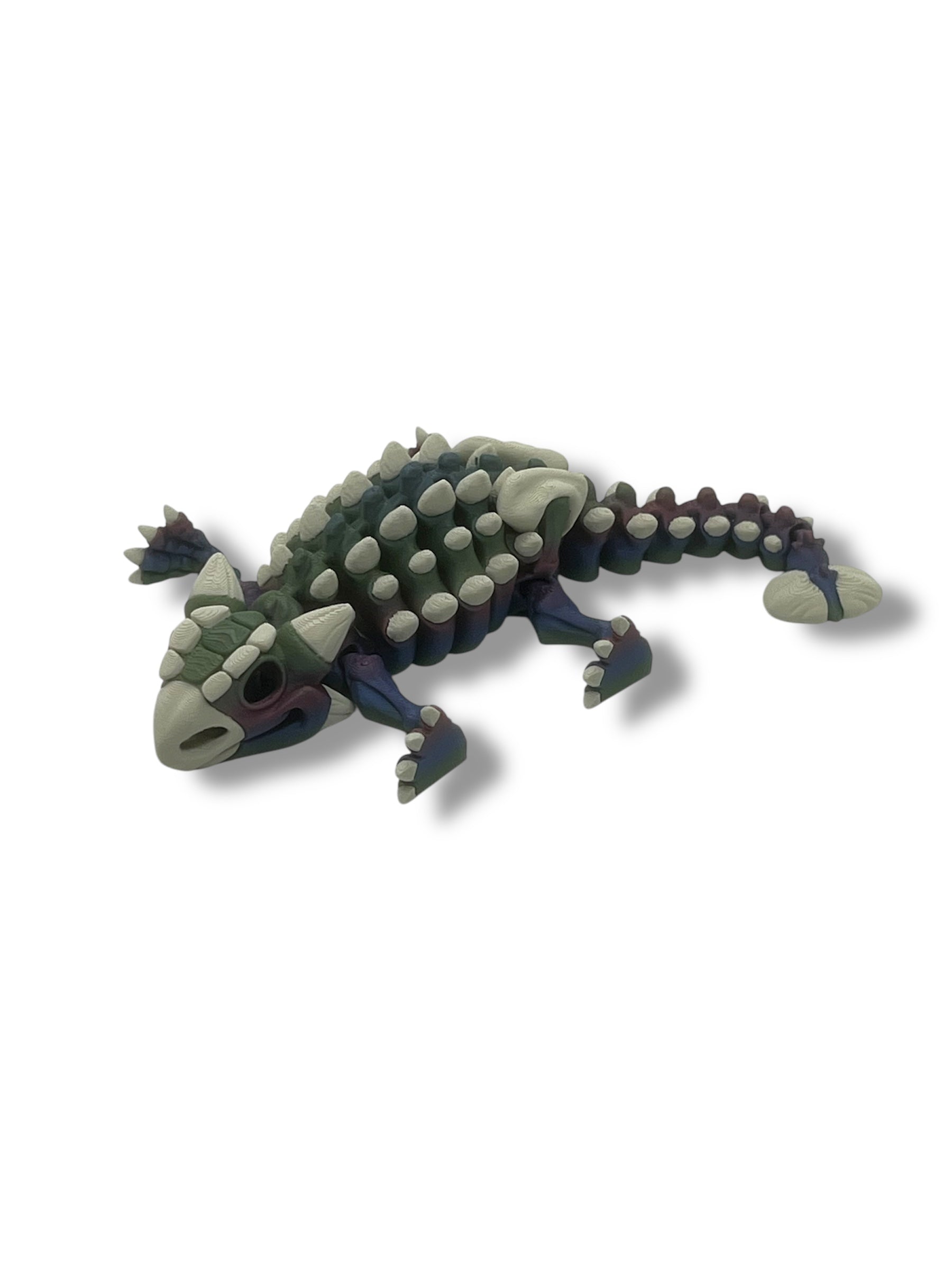 8" Ankylosaurus Dinosaur Skeleton- 3d Printed Articulated Figurine Decor Gift