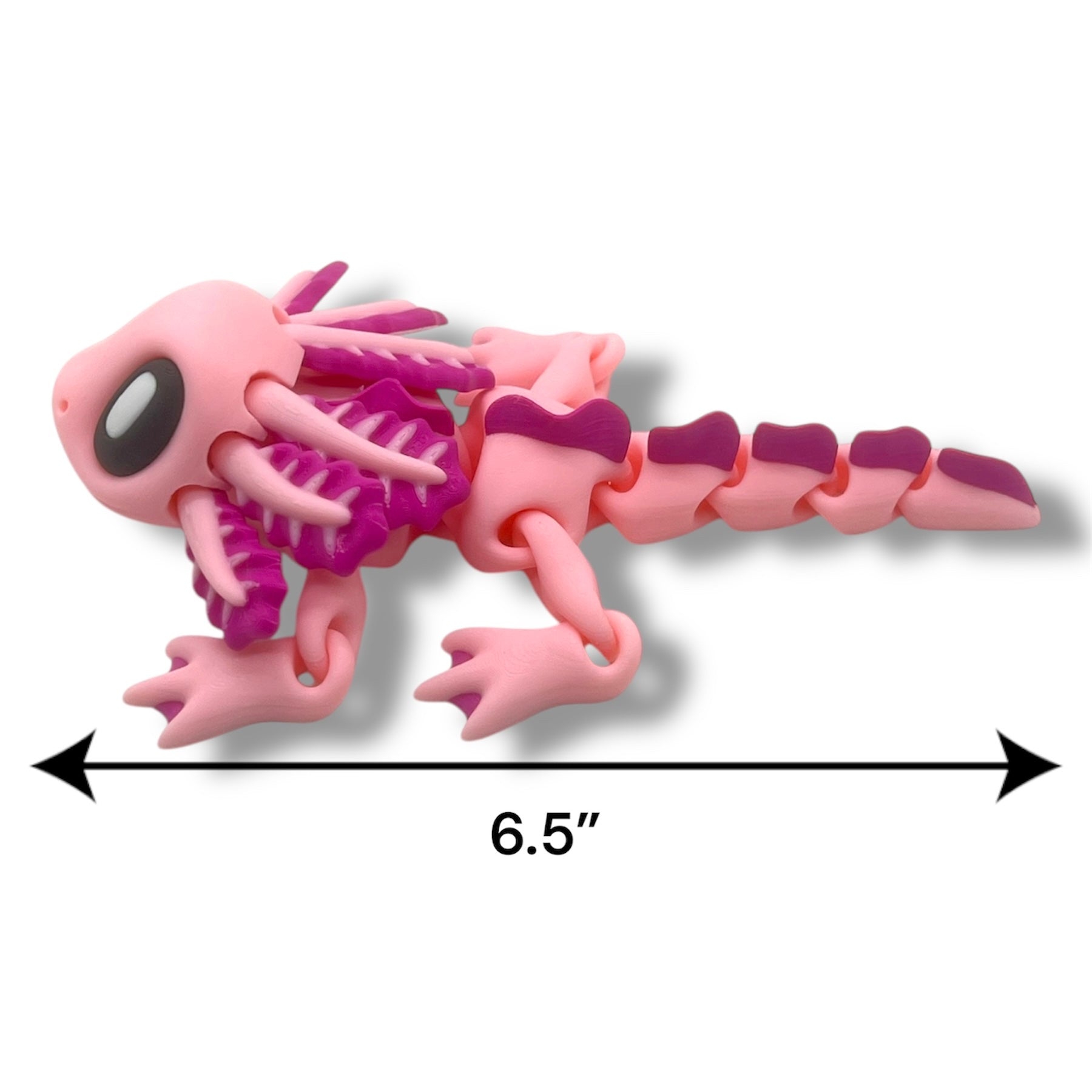 Enchanting Axolotl with Seaweed Bed - 3d Printed Articulated Decor