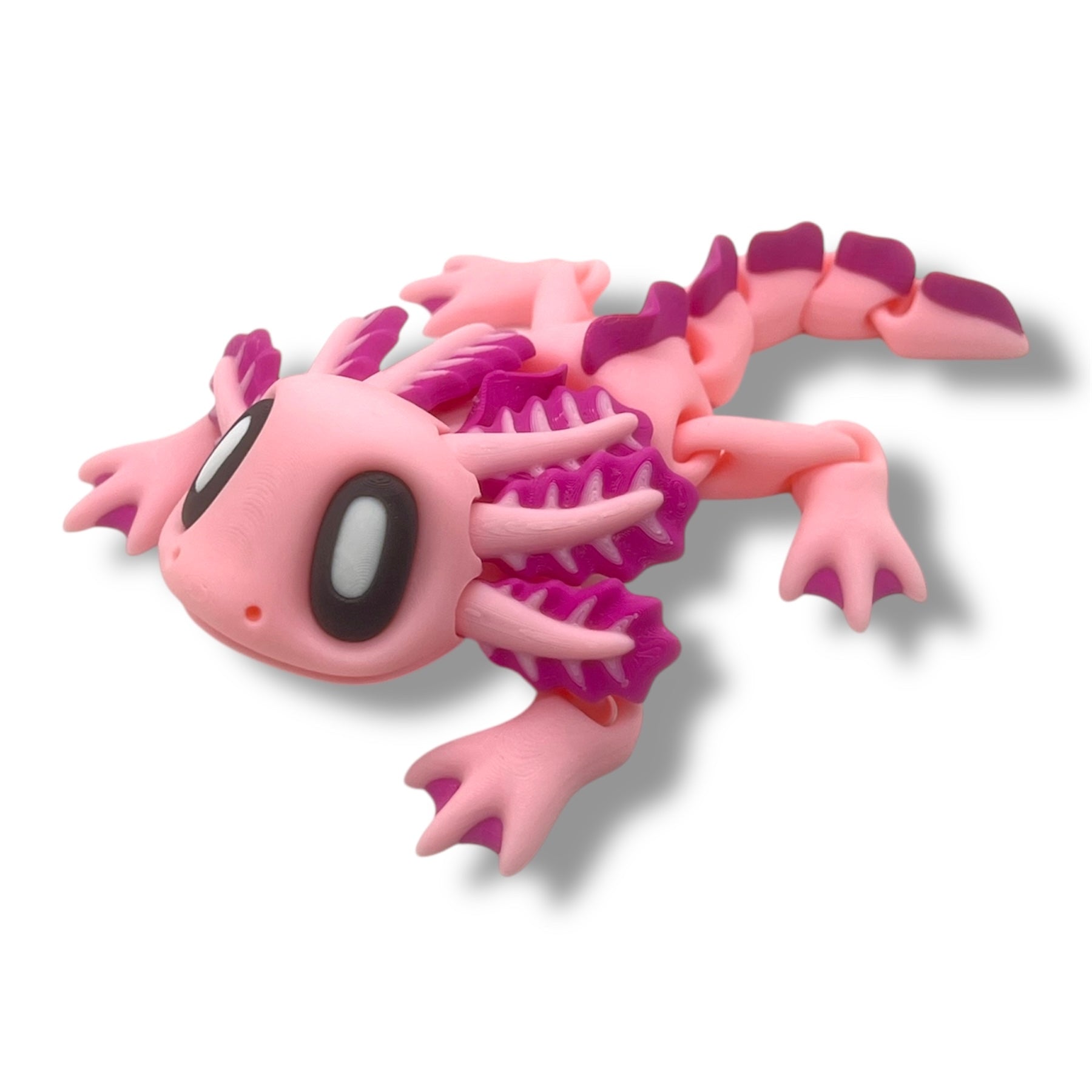 Enchanting Axolotl with Seaweed Bed - 3d Printed Articulated Decor
