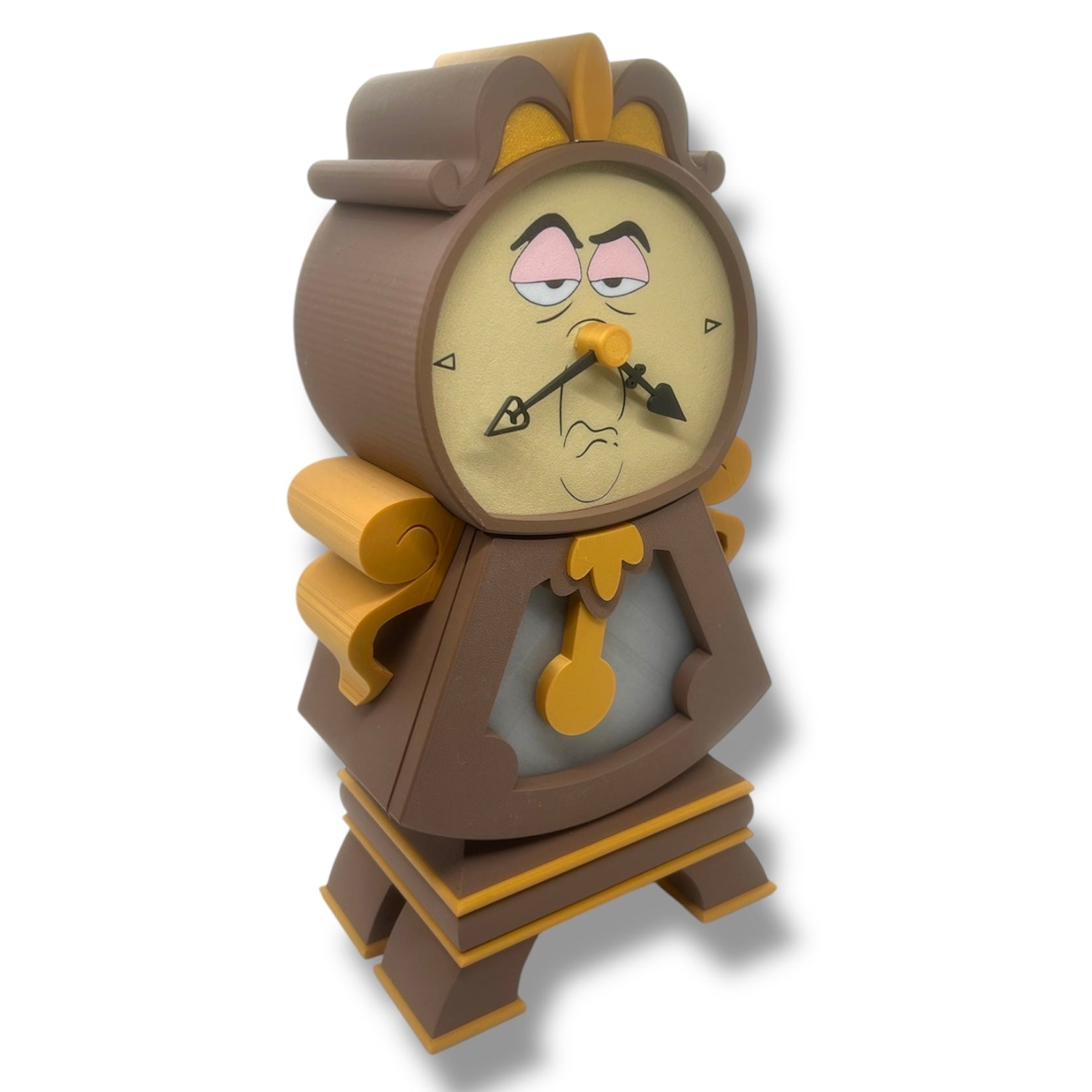 12" Working Cogsworth Analog Clock - 3d Printed Figurine Decor