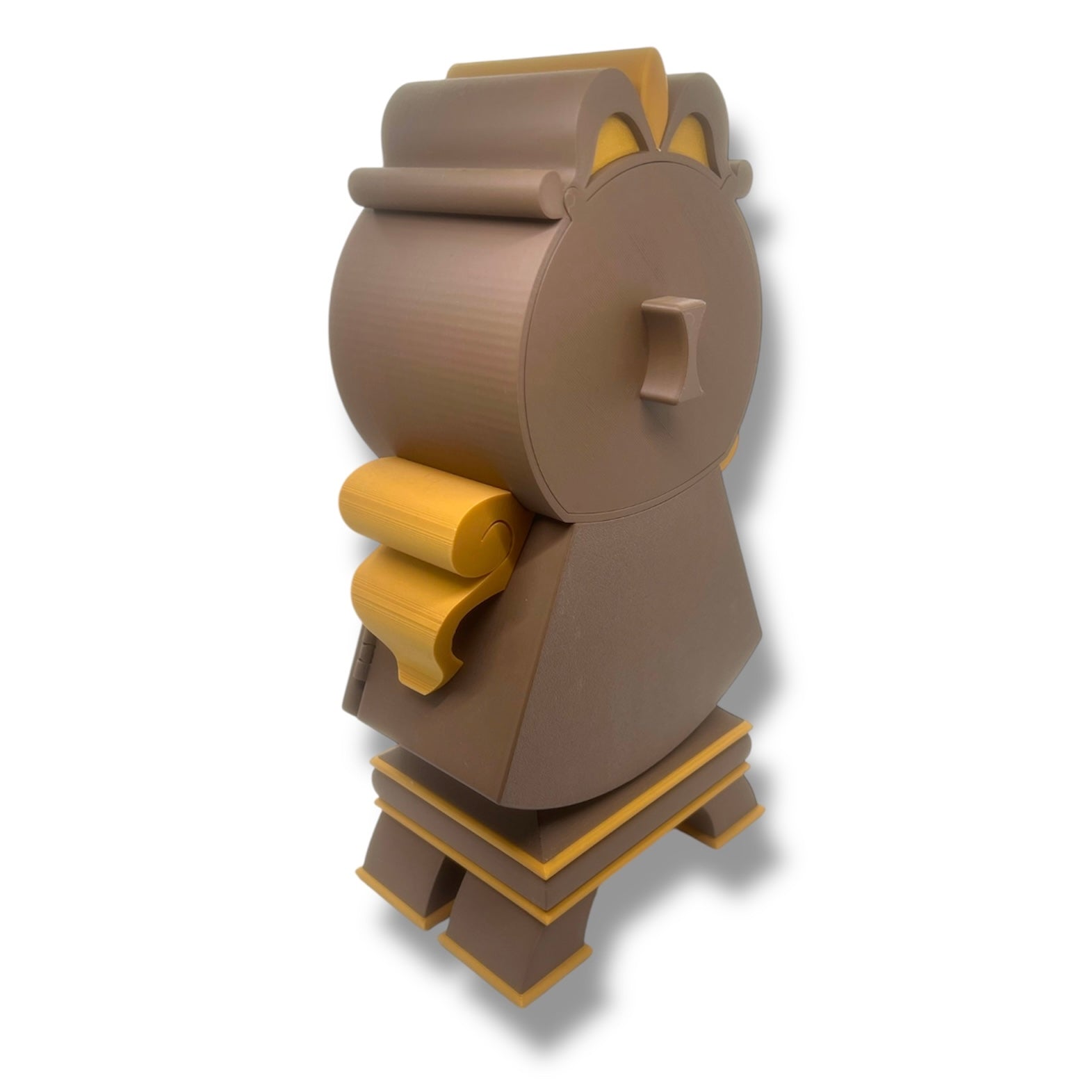 12" Working Cogsworth Analog Clock - 3d Printed Figurine Decor