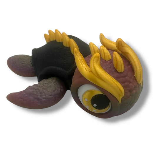 Beautiful 4.5" Dragon Turtle - 3d Printed Articulated Decor