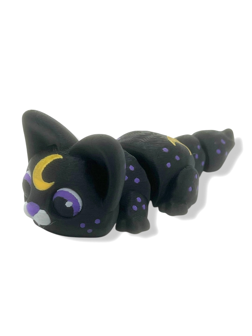 Beautiful 5" Moon Cat - 3d Printed Articulated Decor