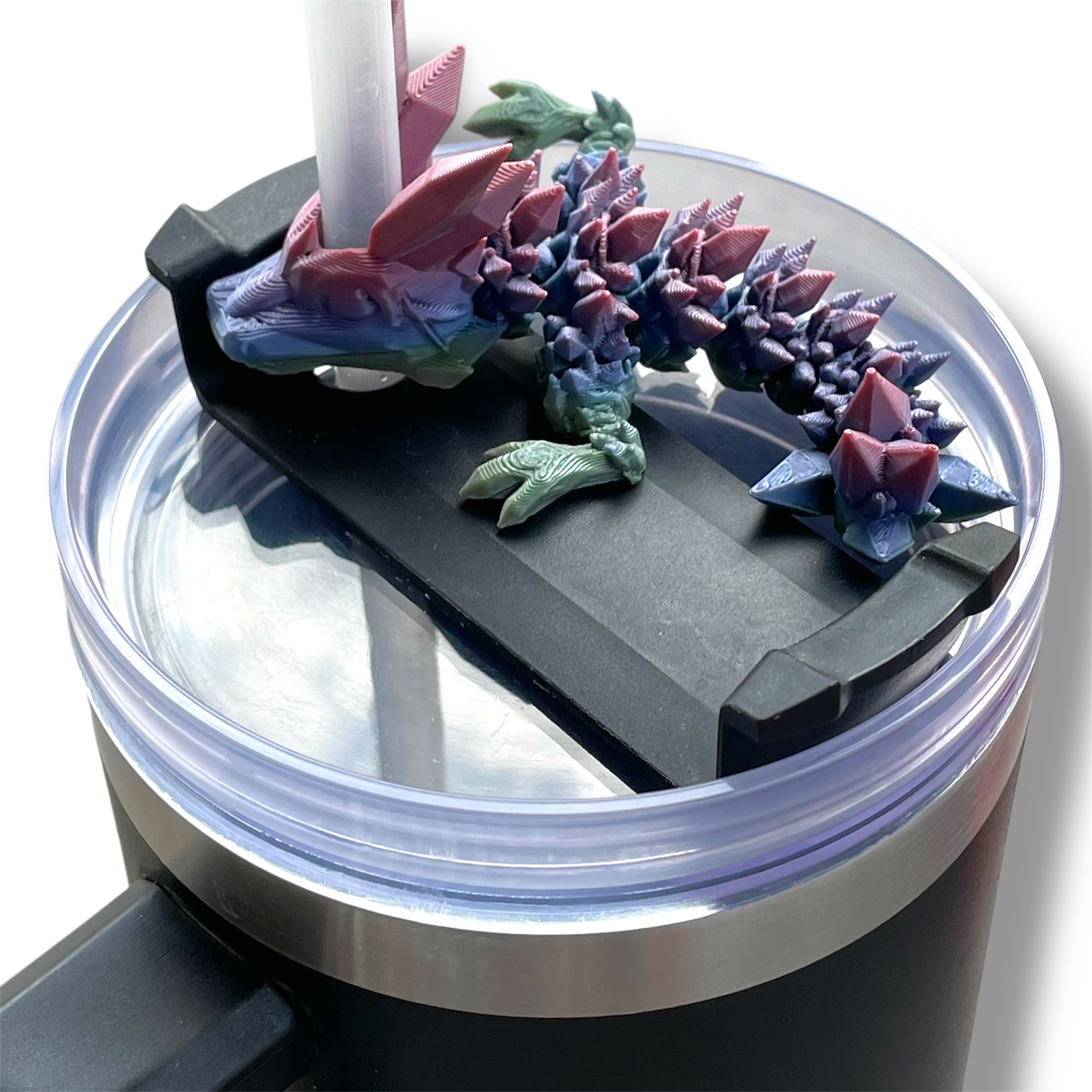 Dragon Tumbler Toppers - 3d Printed Articulated Tumber Straw Decor