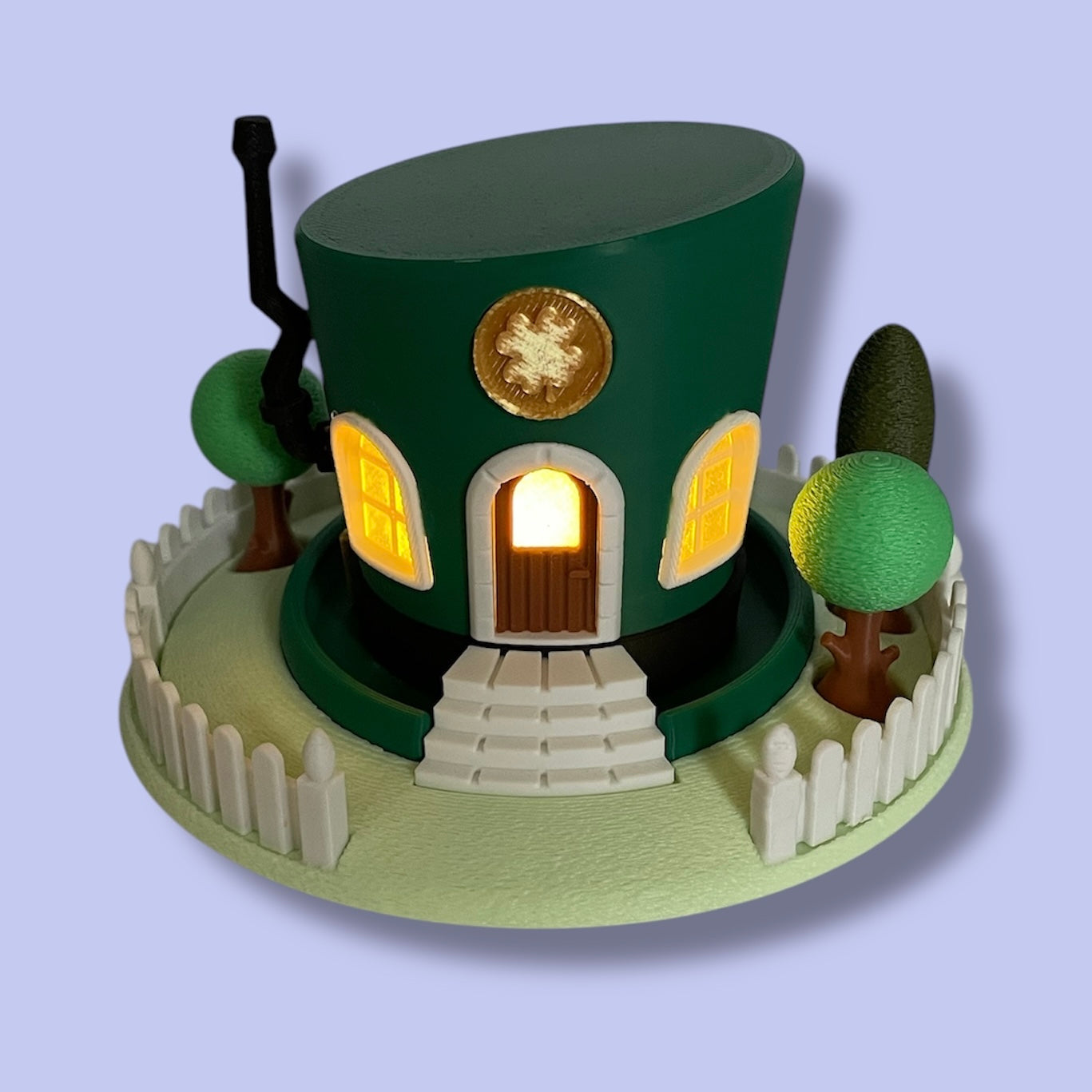 Whimsical Tealight Hat House - St. Patrick's Collection - 3D Printed Holiday Decor