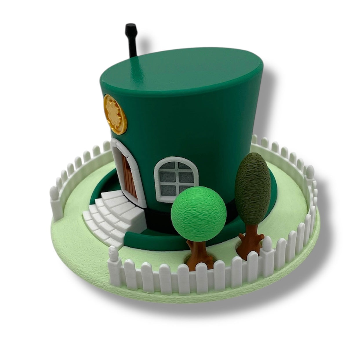 Whimsical Tealight Hat House - St. Patrick's Collection - 3D Printed Holiday Decor