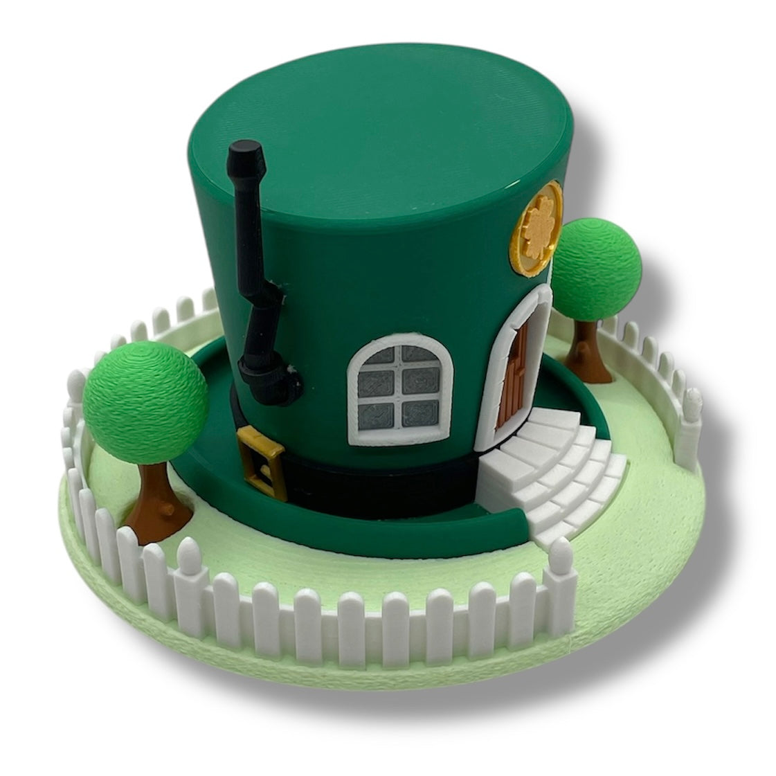 Whimsical Tealight Hat House - St. Patrick's Collection - 3D Printed Holiday Decor