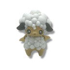Whimsical Clicky Pasture with Hay Bale Clicker and Sheep Pixie - 3d Printed Articulated Set Desktop Decor