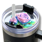Insulated Cup Tumbler Toppers - 3d Printed Articulated Tumber Bling Straw Decor