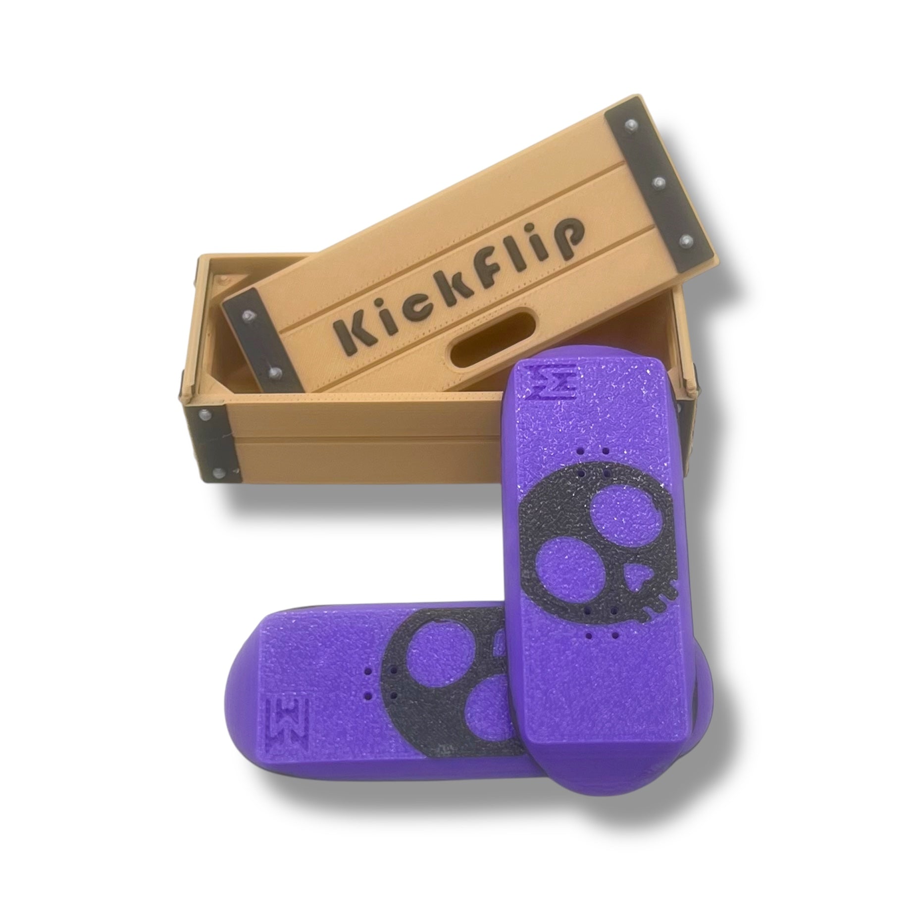 Kickflip Deck Magnetic Fidget with Crate - 3d Printed Fidgety Fun