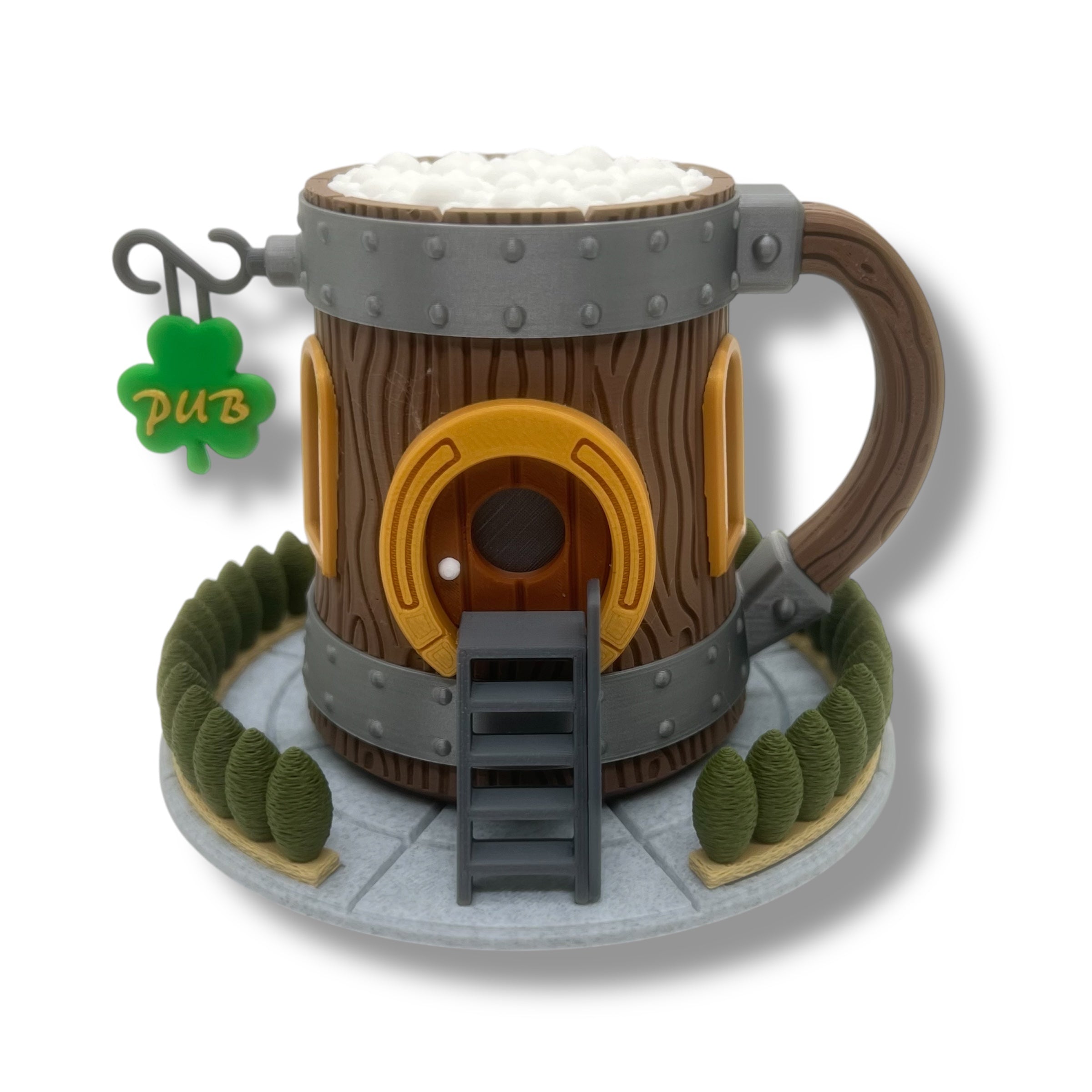 Whimsical Tealight Fairy Beer Stein Mug House - St. Patrick's Collection - 3D Printed Holiday Decor