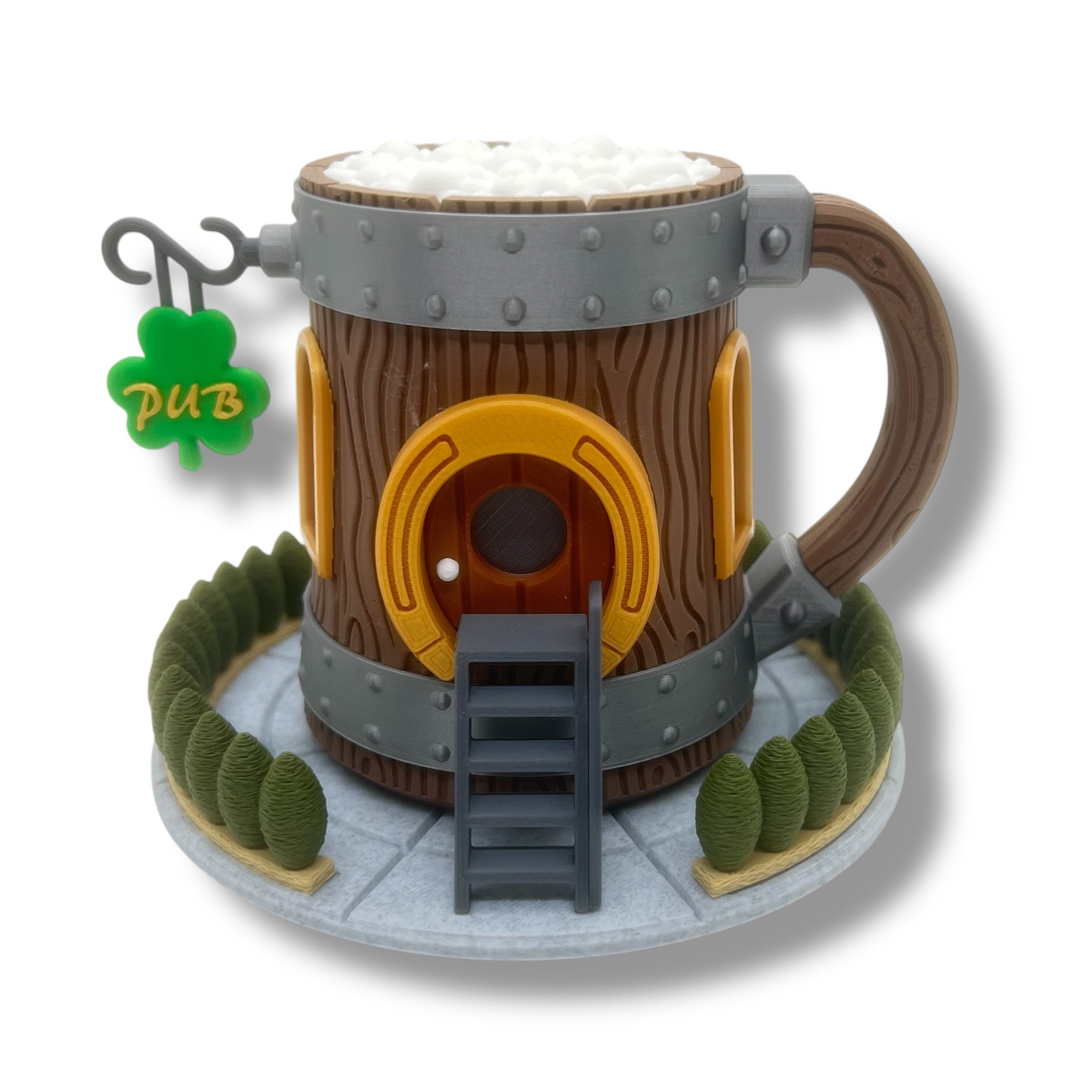 Whimsical Tealight Fairy Beer Stein Mug House - St. Patrick's Collection - 3D Printed Holiday Decor