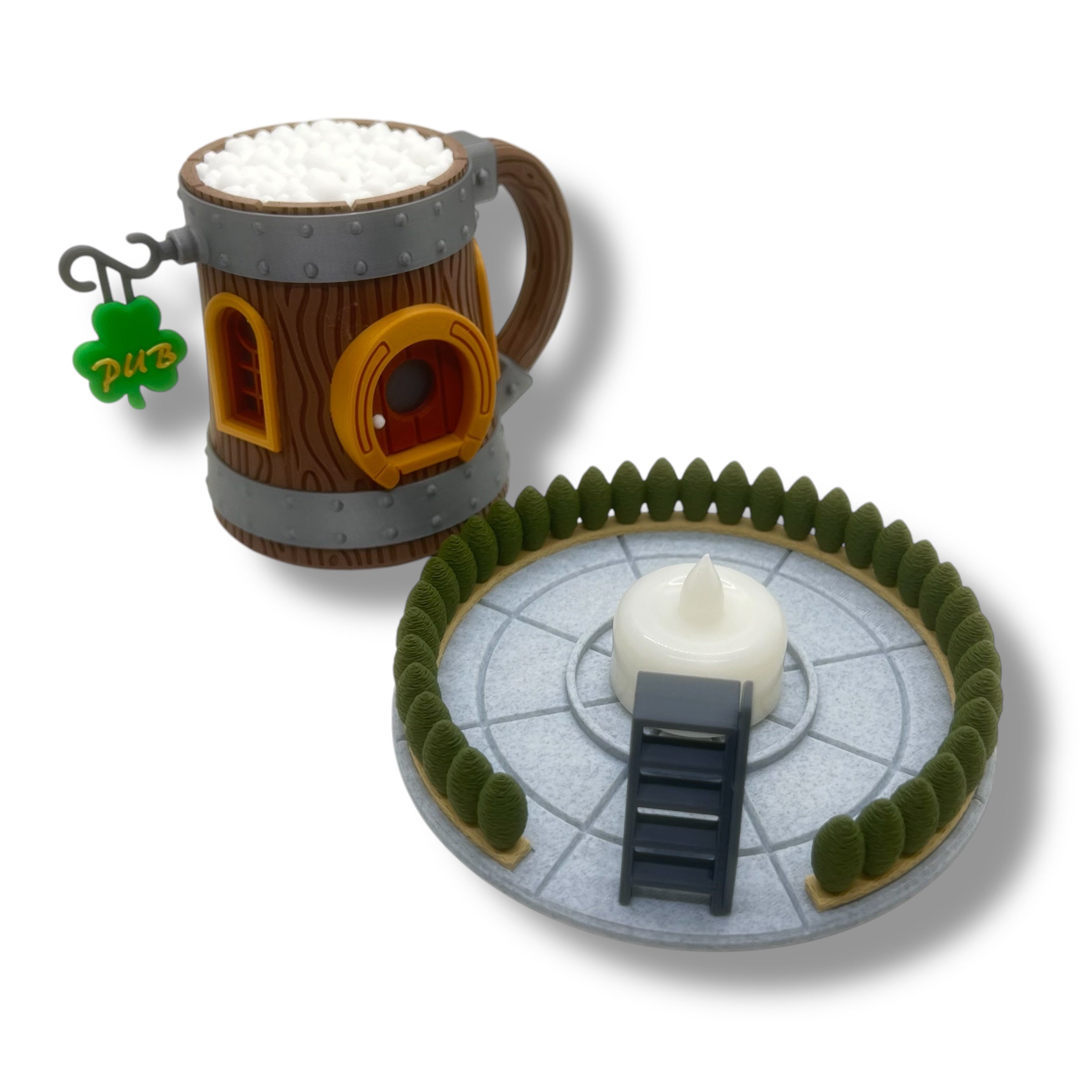Whimsical Tealight Fairy Beer Stein Mug House - St. Patrick's Collection - 3D Printed Holiday Decor