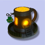 Whimsical Tealight Fairy Beer Stein Mug House - St. Patrick's Collection - 3D Printed Holiday Decor