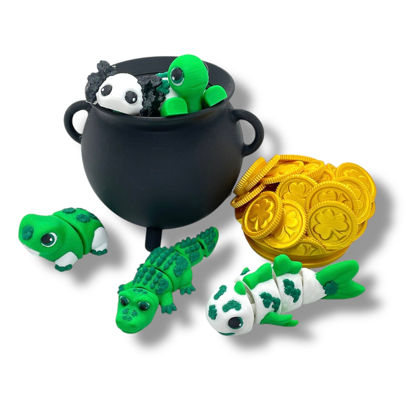 Festive Pot of Gold - Perfect Pocket Pal Mini Container -3d Printed Decor