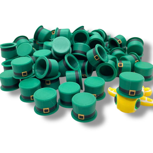 Adorable Pocket Pal Size St Patty Hats 10 Pack - 3d Printed Decor