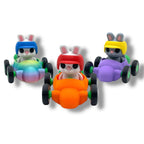 Cute Rabbit Racer - Pocket Pal Size Race Car w/ Optional Bunny Rabbit - 3d Printed Articulated Decor