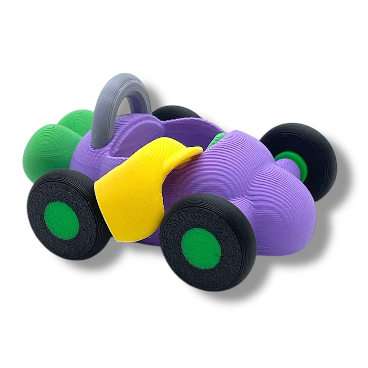 Cute Rabbit Racer - Pocket Pal Size Race Car w/ Optional Bunny Rabbit - 3d Printed Articulated Decor