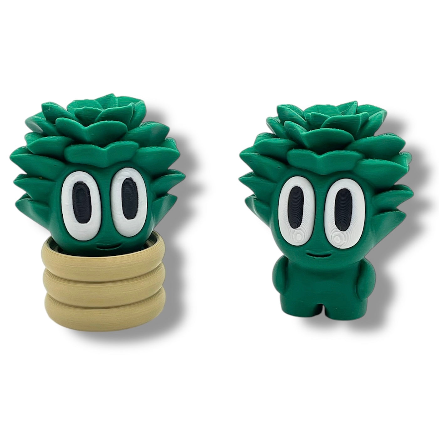 Charming Blob Plants in Unique Pots - 3d Printed Enchanting Figurine Decor