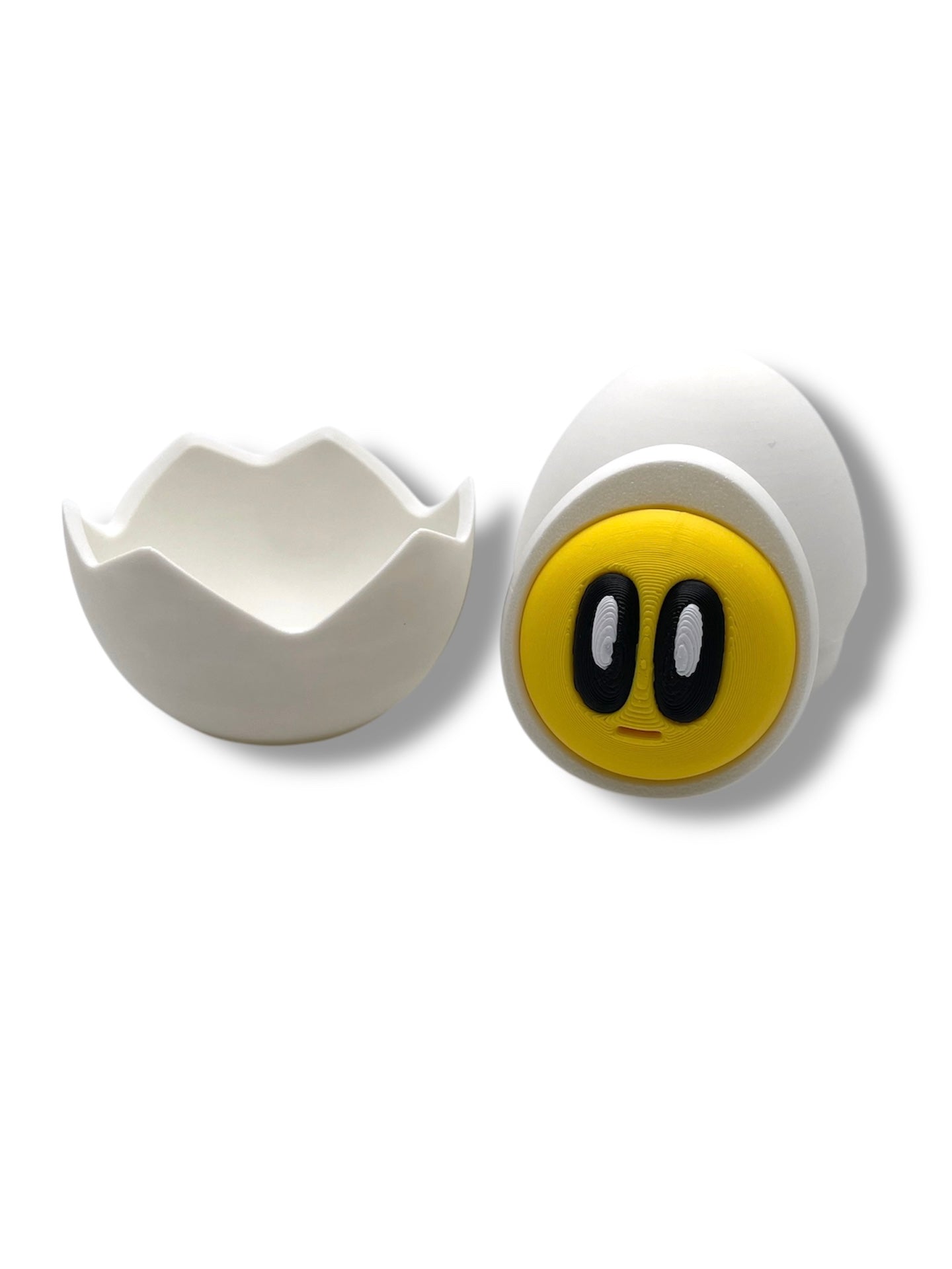 Yolkies Adorable Blob Lab Egg Yolks with Cracked Egg Container - 3d Printed Fun Decor