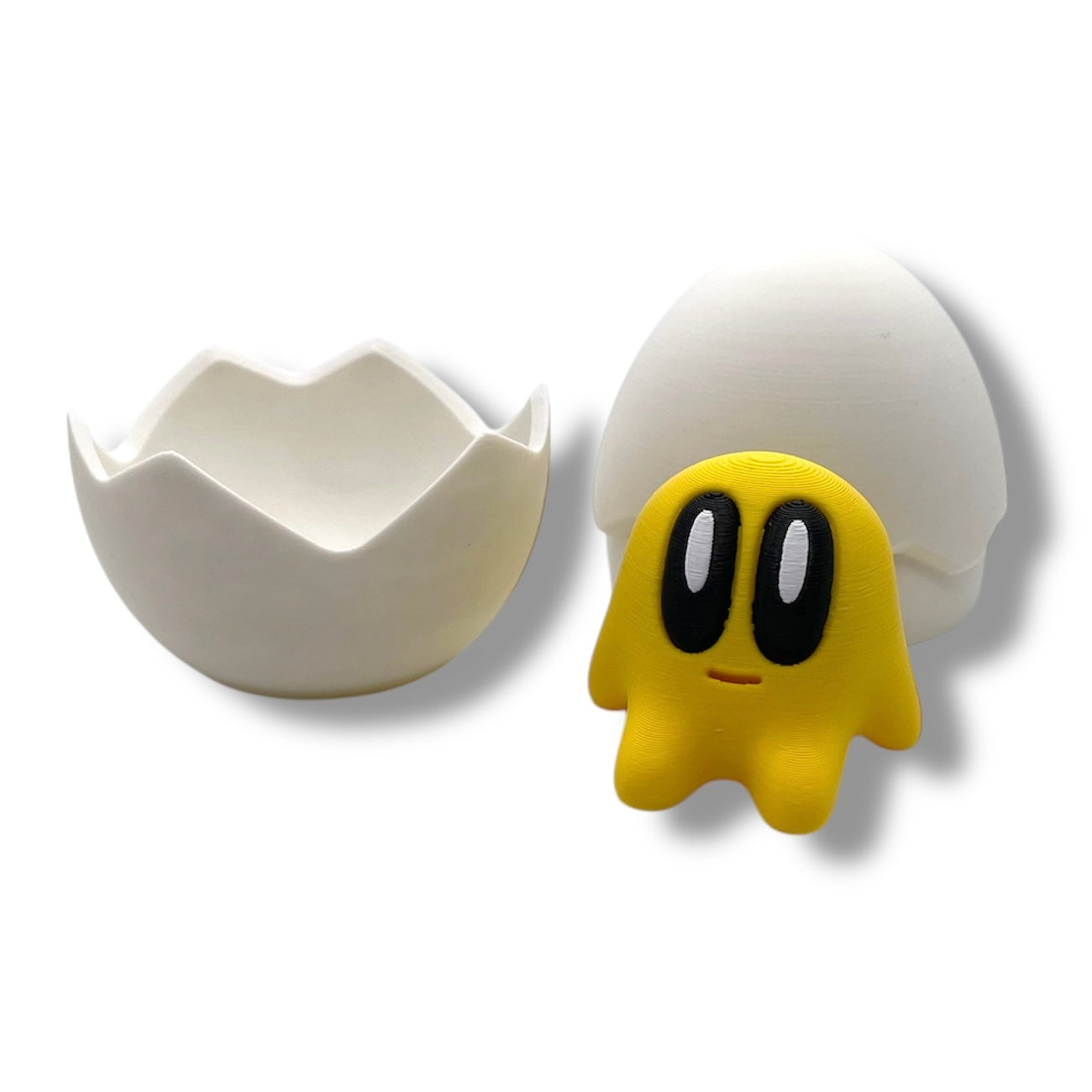 Yolkies Adorable Blob Lab Egg Yolks with Cracked Egg Container - 3d Printed Fun Decor