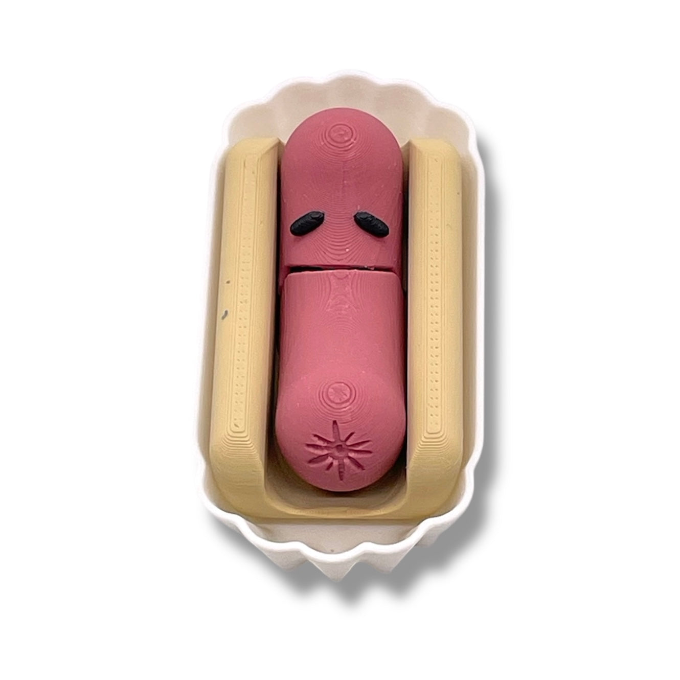Lil Franky & The Mystery Meats Magnetic Food Fidgets - 3d Printed Articulated Hot Dog Sausage Franks