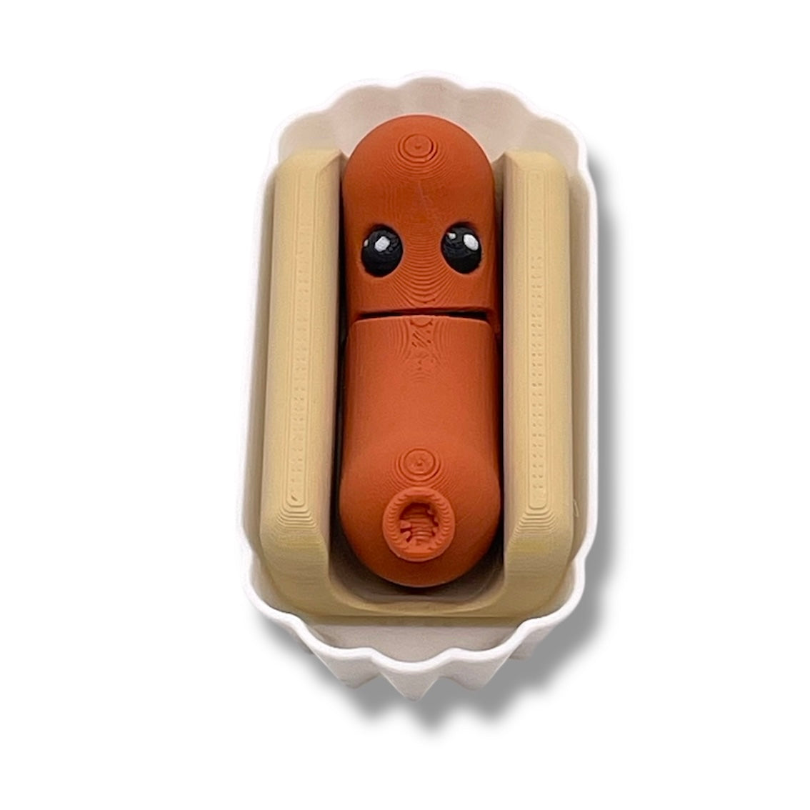 Lil Franky & The Mystery Meats Magnetic Food Fidgets - 3d Printed Articulated Hot Dog Sausage Franks