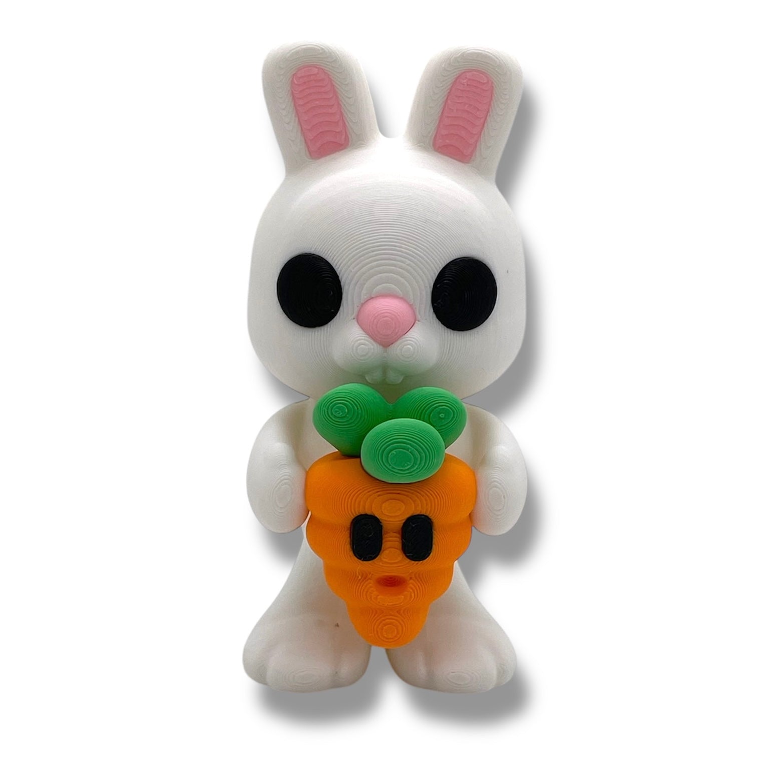 4.5" Adorable Easter Rabbit w/ Accessories Set - 3d Printed Articulated Easter Decor