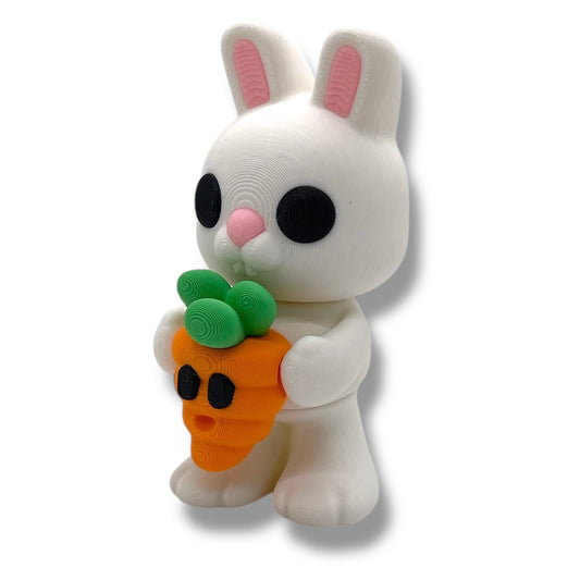 4.5" Adorable Easter Rabbit w/ Accessories Set - 3d Printed Articulated Easter Decor