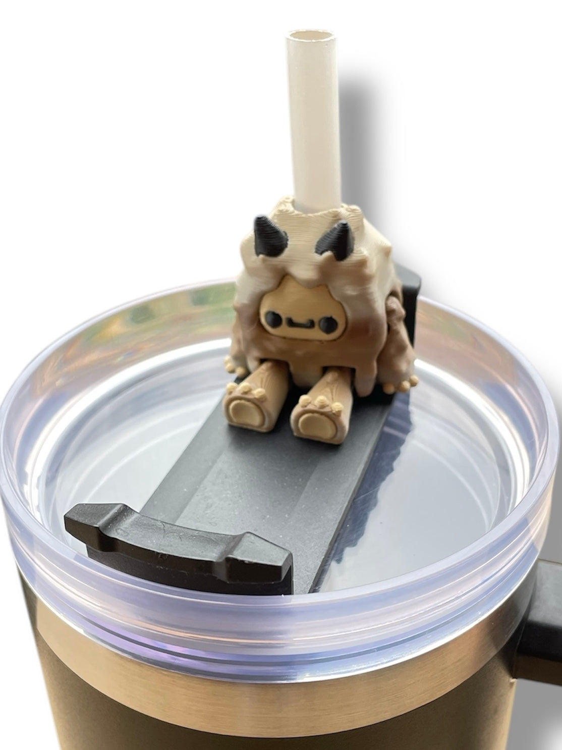 Insulated Cup Tumbler Toppers - 3d Printed Articulated Tumber Bling Straw Decor