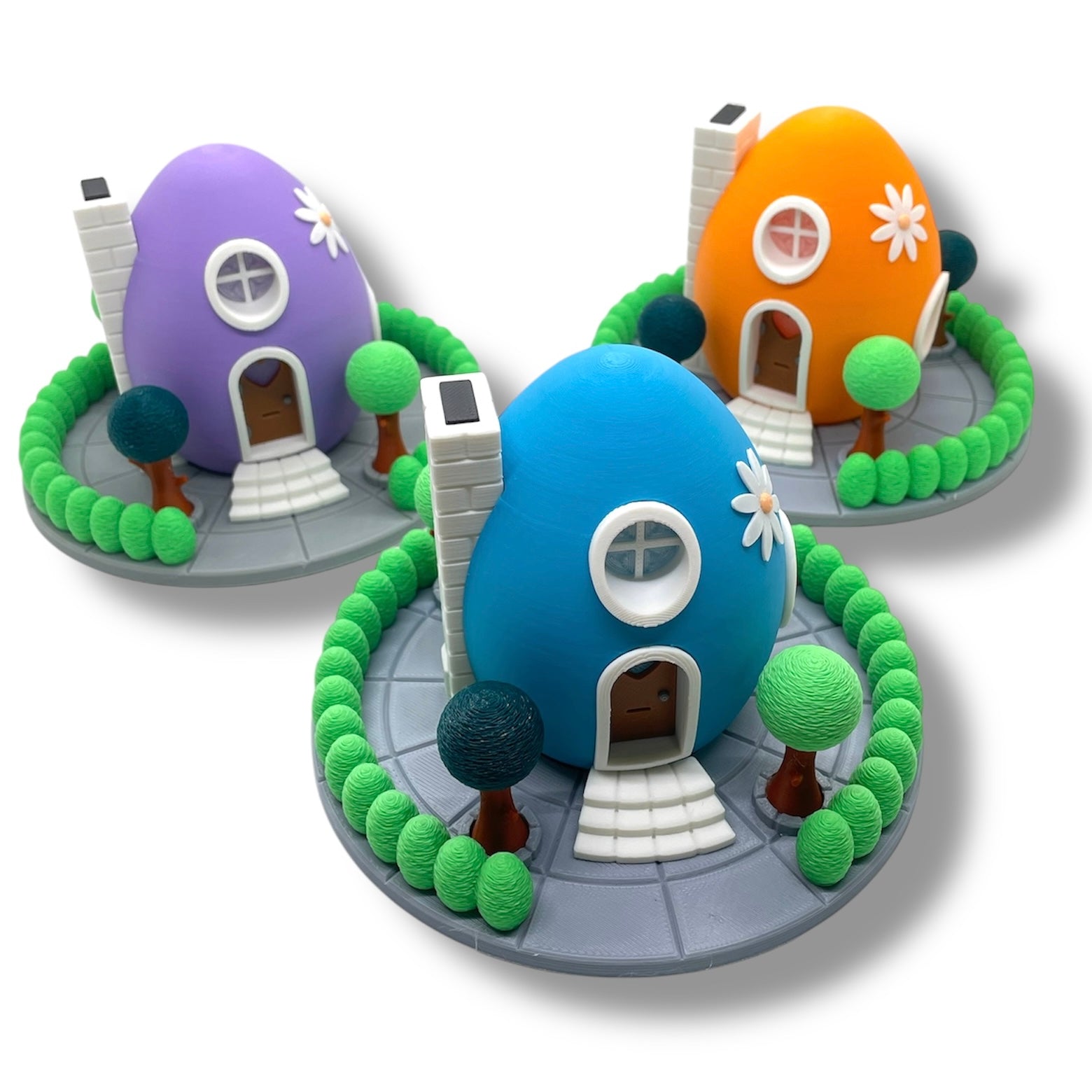 Delightful Easter Egg Tealight Fairy House Easter Village Collection - 3D Printed Holiday Decor