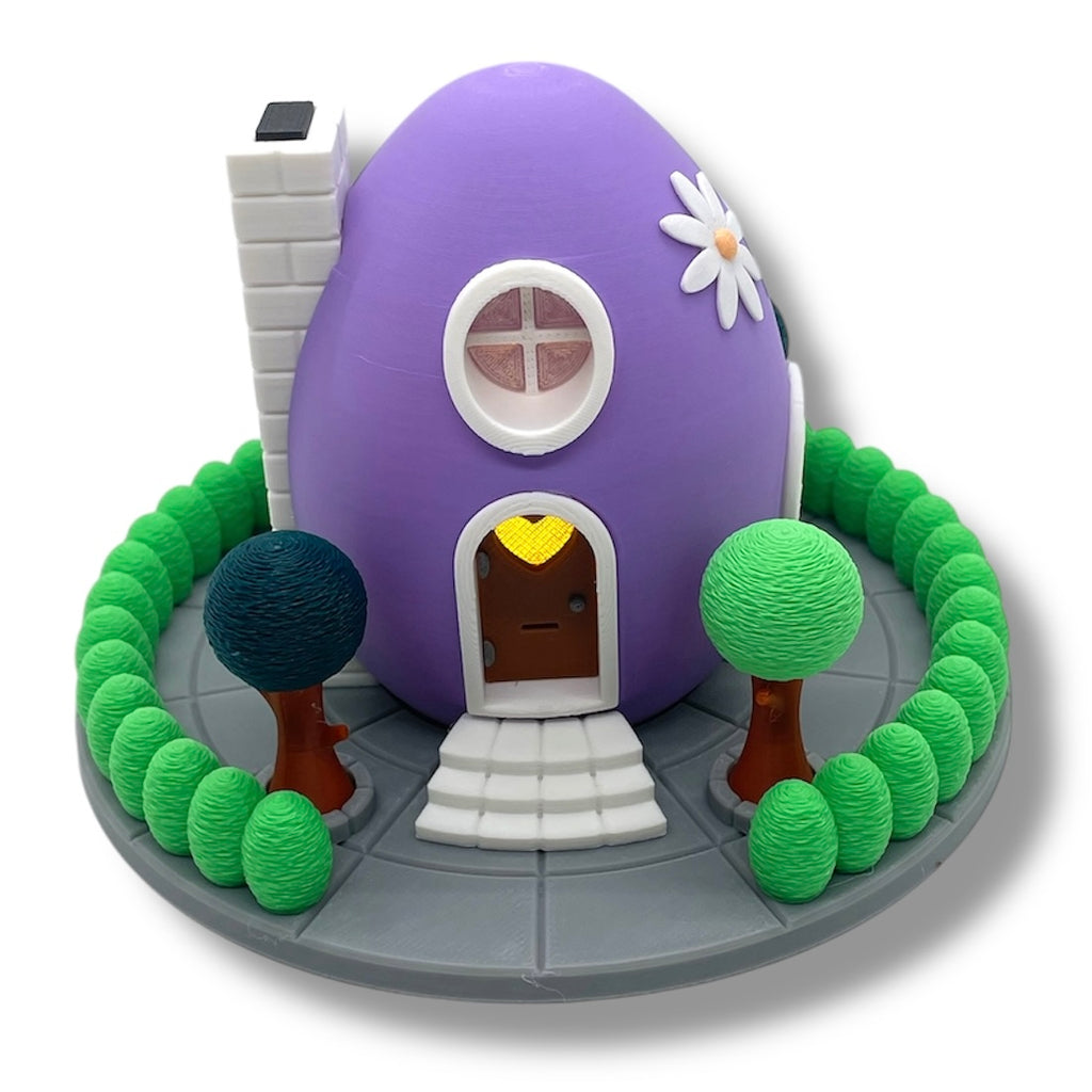 Delightful Easter Egg Tealight Fairy House Easter Village Collection - 3D Printed Holiday Decor