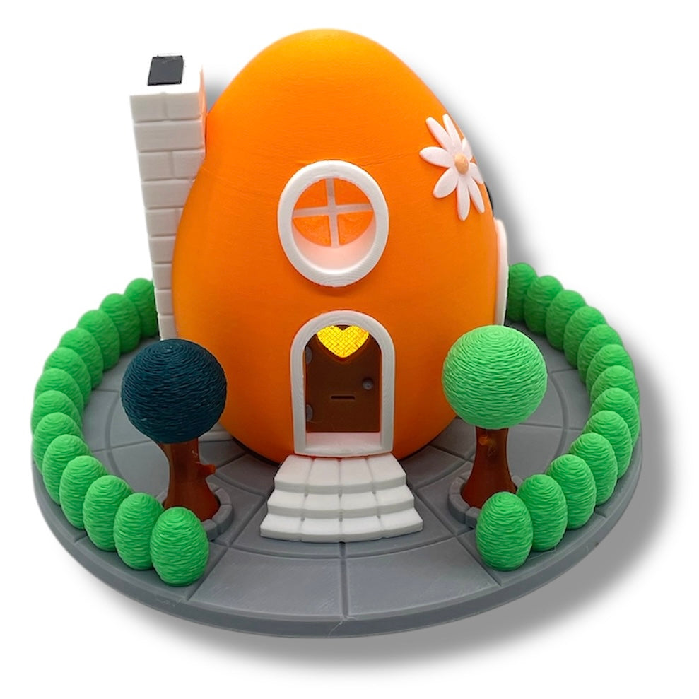 Delightful Easter Egg Tealight Fairy House Easter Village Collection - 3D Printed Holiday Decor