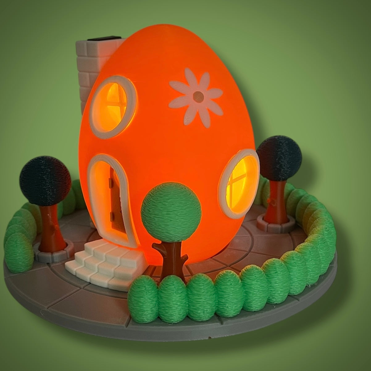 Delightful Easter Egg Tealight Fairy House Easter Village Collection - 3D Printed Holiday Decor