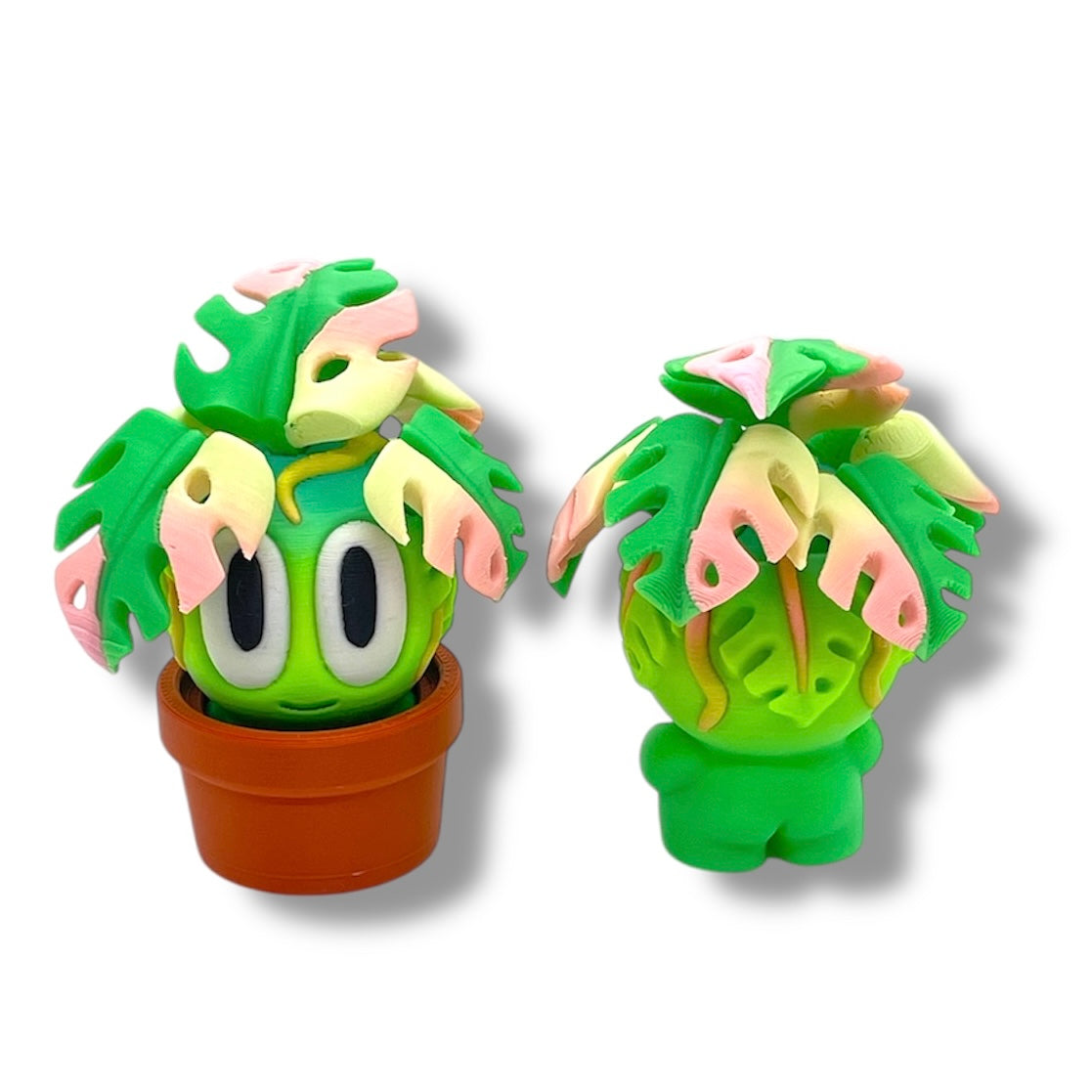 Charming Blob Plants in Unique Pots - 3d Printed Enchanting Figurine Decor