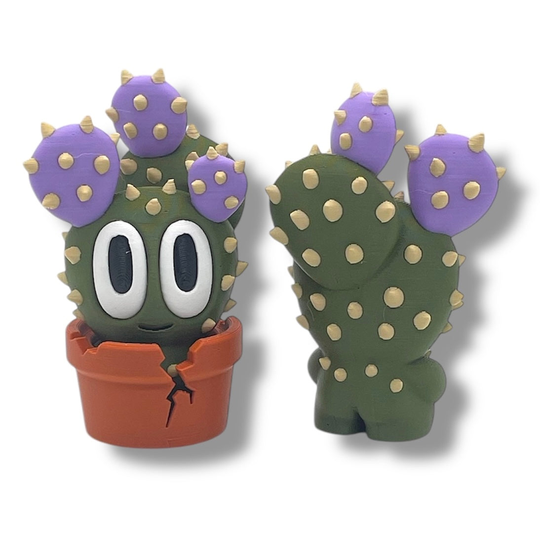 Charming Blob Plants in Unique Pots - 3d Printed Enchanting Figurine Decor