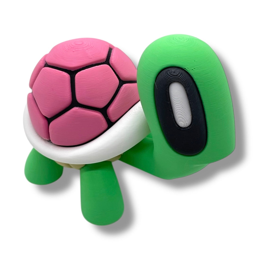 Cute 4" BIGZ Blob Turtle with Hat Set - 3d Printed Articulated Tortoise Fun Decor