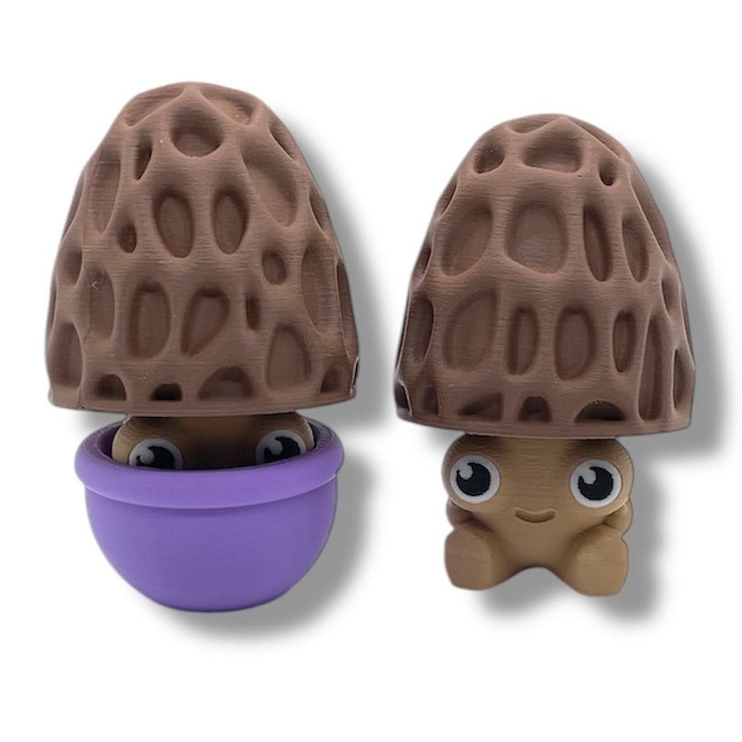 Charming Fungi's Mushrooms in Unique Pots - 3d Printed Enchanting Figurine Decor