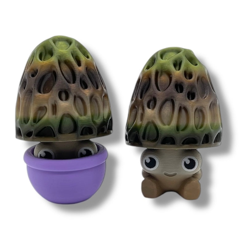 Charming Fungi's Mushrooms in Unique Pots - 3d Printed Enchanting Figurine Decor