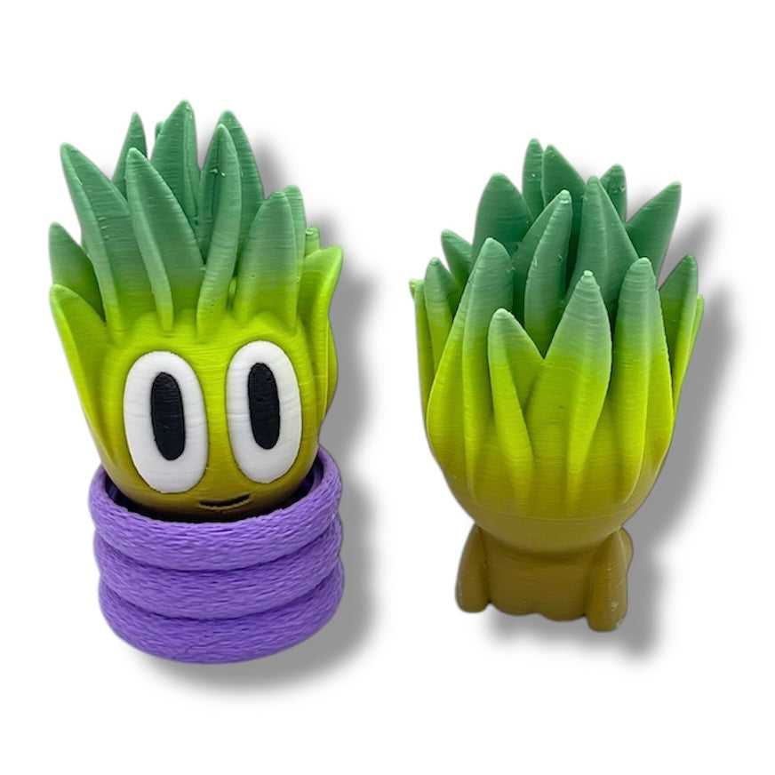 Charming Blob Plants in Unique Pots - 3d Printed Enchanting Figurine Decor