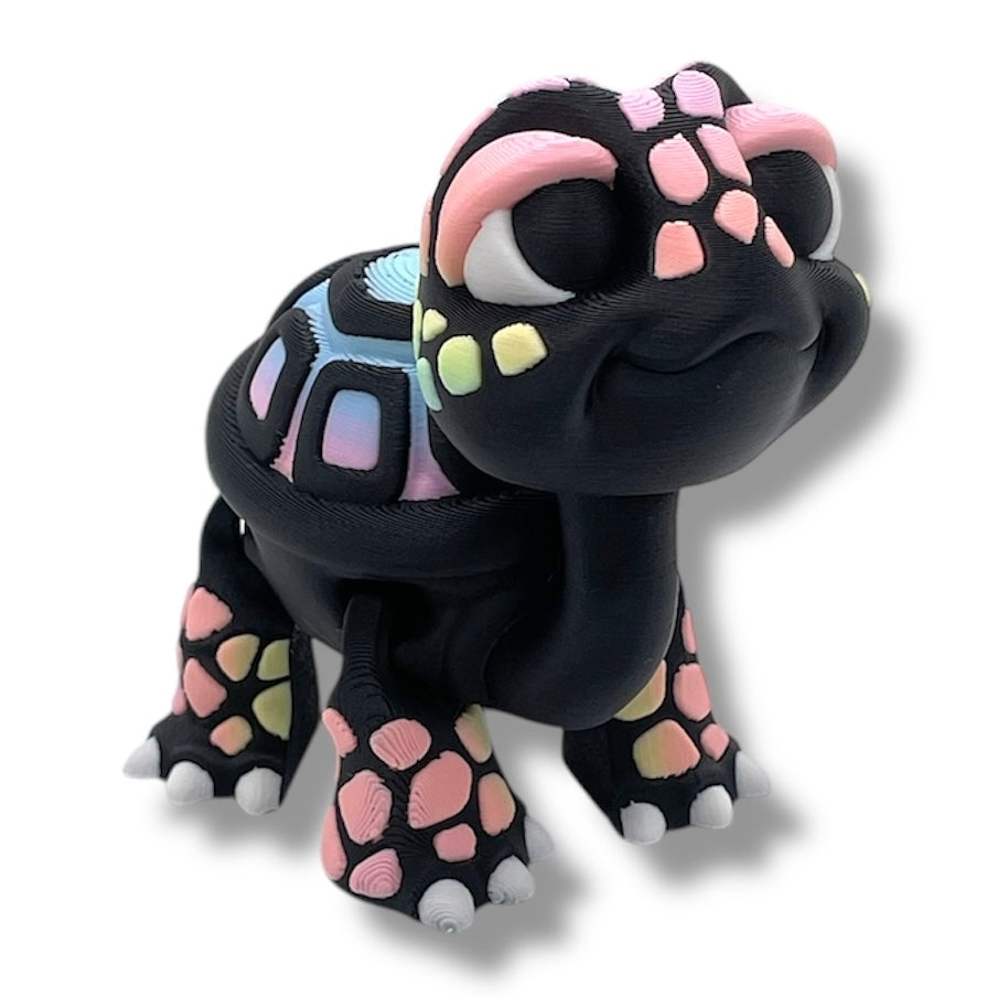 Adorable 3d Printed Standing Baby Turtle - Articulated 3d Printed Cartoon Style Decor Gift