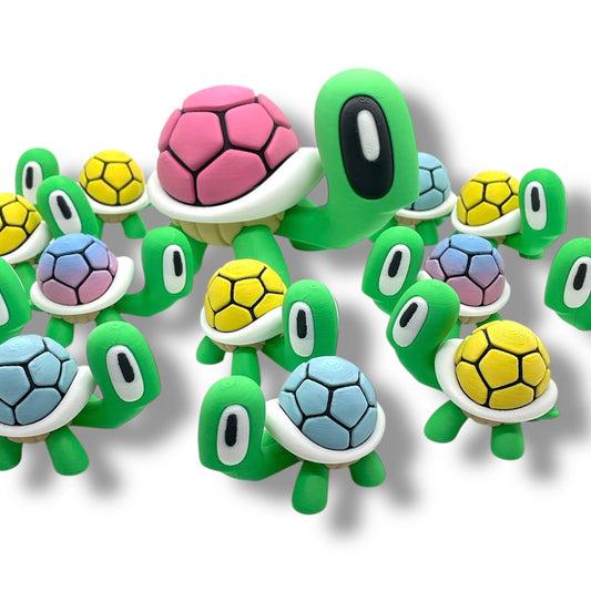 Cute SMALLZ Blob Turtle - 3d Printed Articulated Tortoise Fun Decor