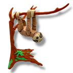 Gorgeous Lifelike 7" Sloth with 8" Tree Display - 3d Printed Articulated Figurine Decor